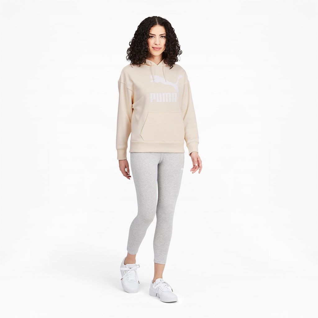 Puma Classics Logo Hettegensere Dame Eggnog | 176UHQCZJ