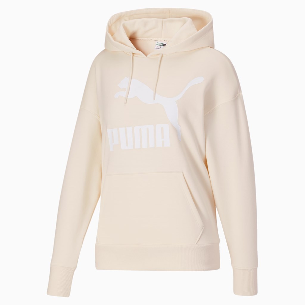 Puma Classics Logo Hettegensere Dame Eggnog | 176UHQCZJ