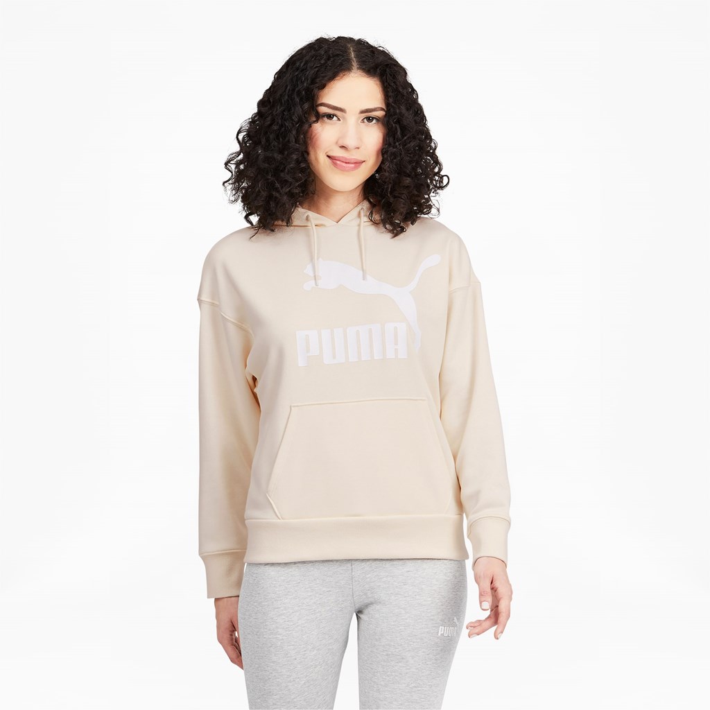 Puma Classics Logo Hettegensere Dame Eggnog | 176UHQCZJ