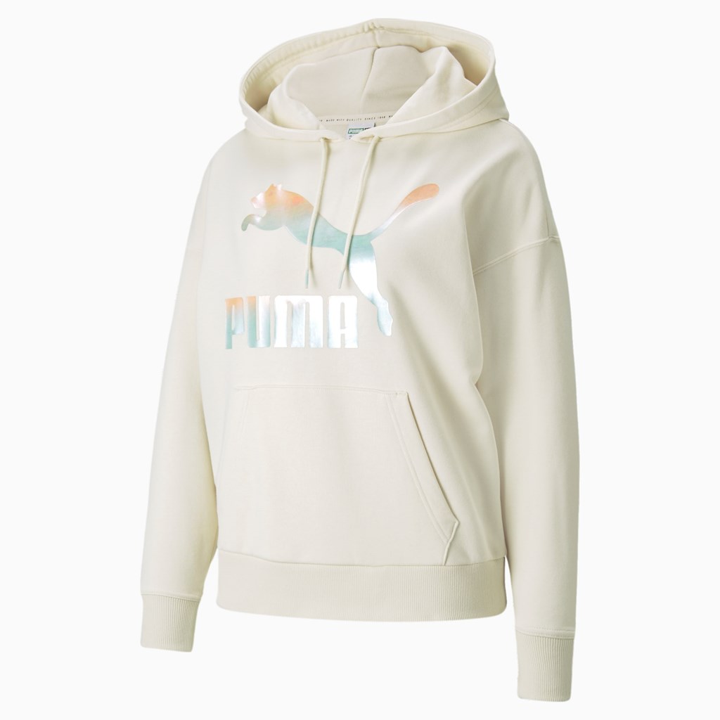 Puma Classics Logo Hettegensere Dame Ivory Glow / Gloaming | 376JZLNWC