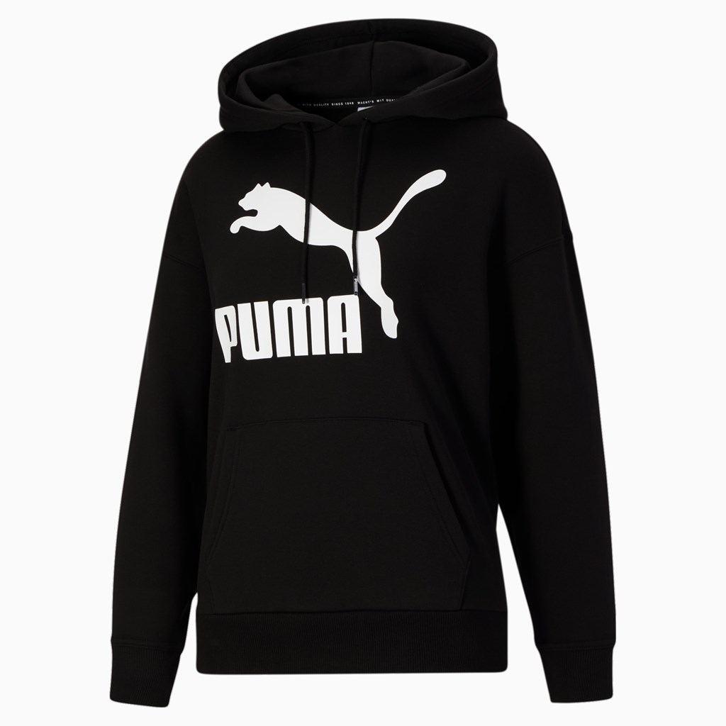 Puma Classics Logo Hettegensere Dame Svarte Hvite | 167PUOENR