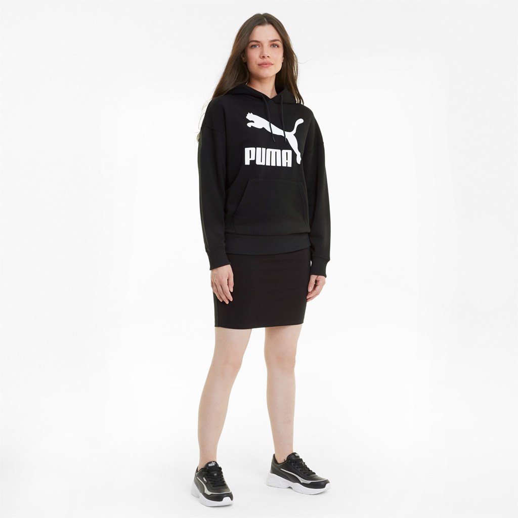 Puma Classics Logo Hettegensere Dame Svarte | 341GMIRUY