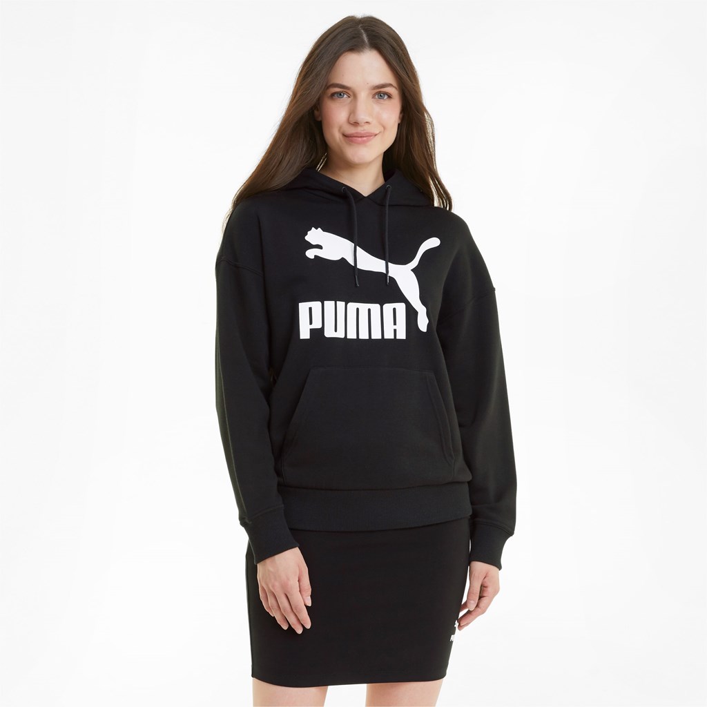 Puma Classics Logo Hettegensere Dame Svarte | 341GMIRUY