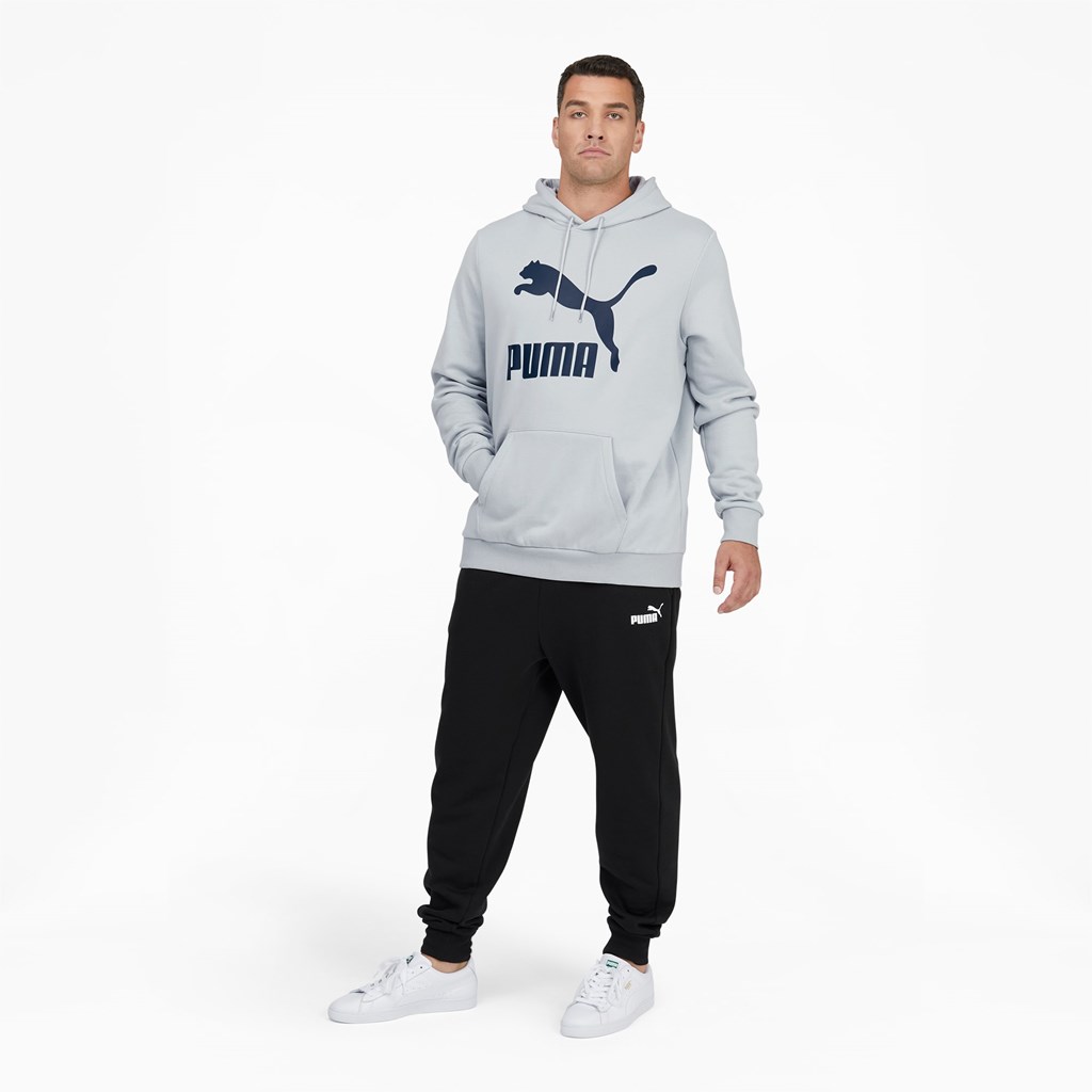 Puma Classics Logo Hoodie FL BT Hettegensere Herre Blå | 487GNTACZ