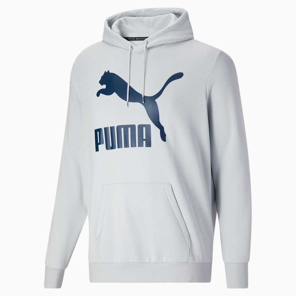 Puma Classics Logo Hoodie FL BT Hettegensere Herre Blå | 487GNTACZ