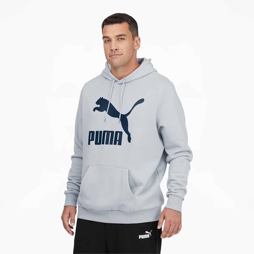 Puma Classics Logo Hoodie FL BT Hettegensere Herre Blå | 487GNTACZ