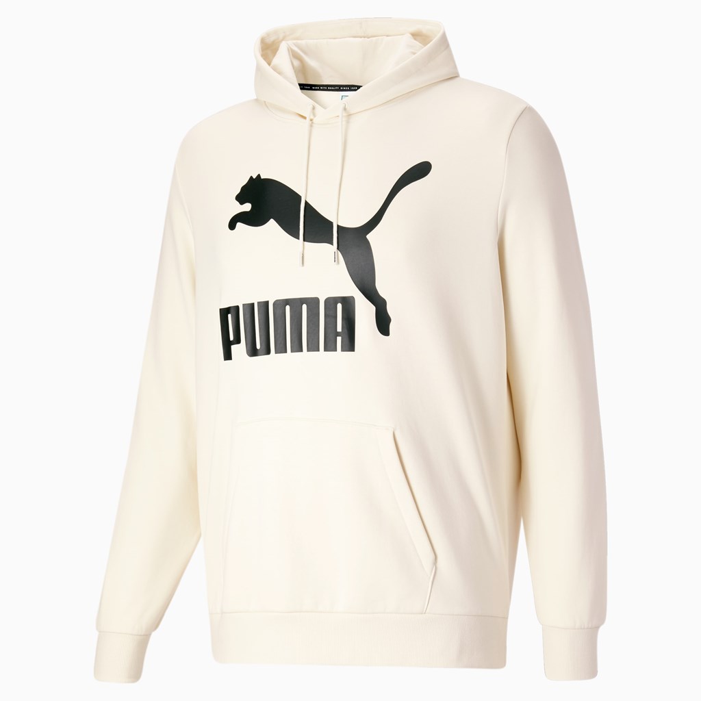 Puma Classics Logo Hoodie FL BT Hettegensere Herre Ivory Glow | 645JMSADG