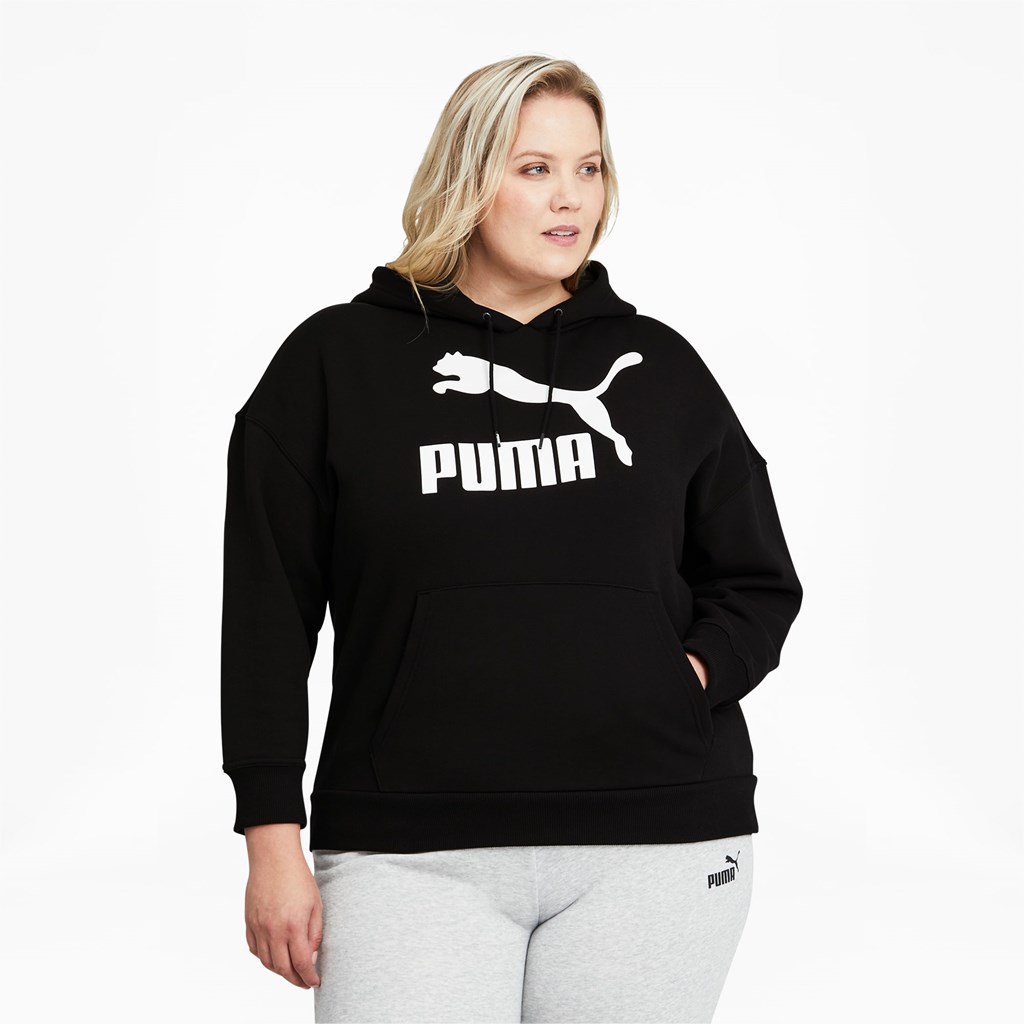 Puma Classics Logo PL Hettegensere Dame Svarte Hvite | 206OMCSHJ