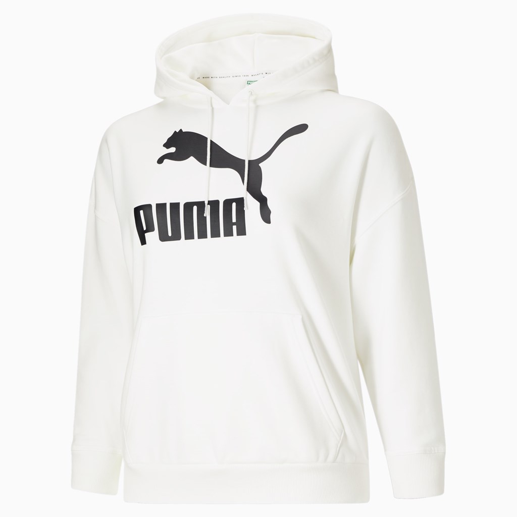 Puma Classics Logo PL Hettegensere Dame Hvite Svarte | 587KNQAFO