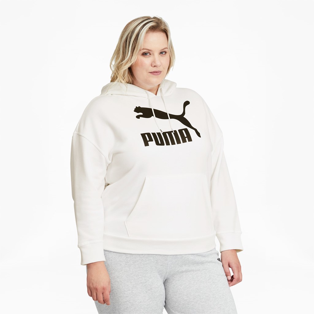 Puma Classics Logo PL Hettegensere Dame Hvite Svarte | 587KNQAFO