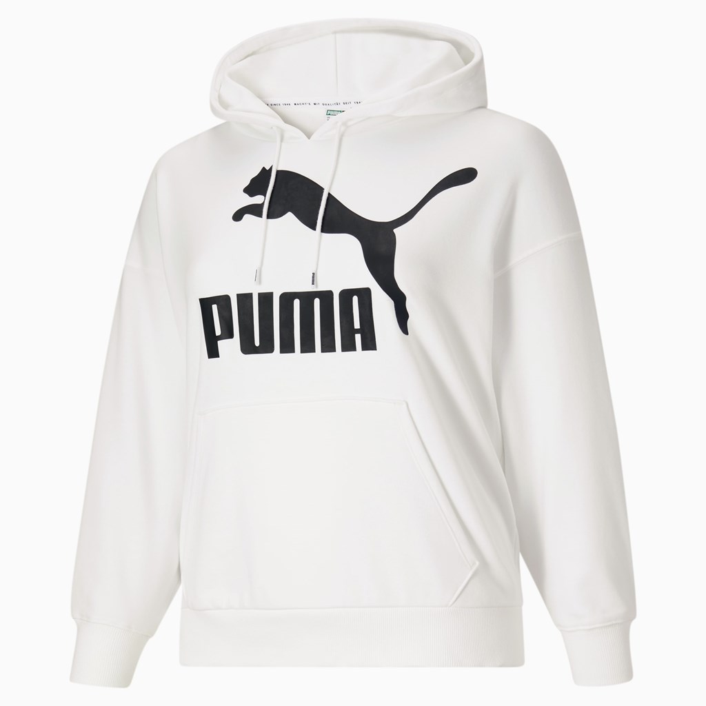 Puma Classics Logo PL Hettegensere Dame Hvite Svarte | 952QWRNDG