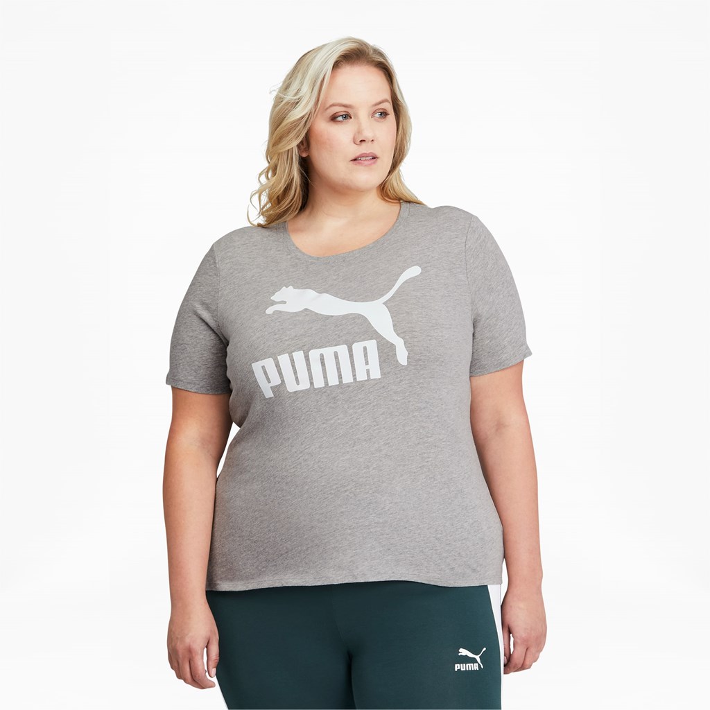 Puma Classics Logo PL Løpe Tskjorte Dame Lyse Hvite | 309MFKLTD