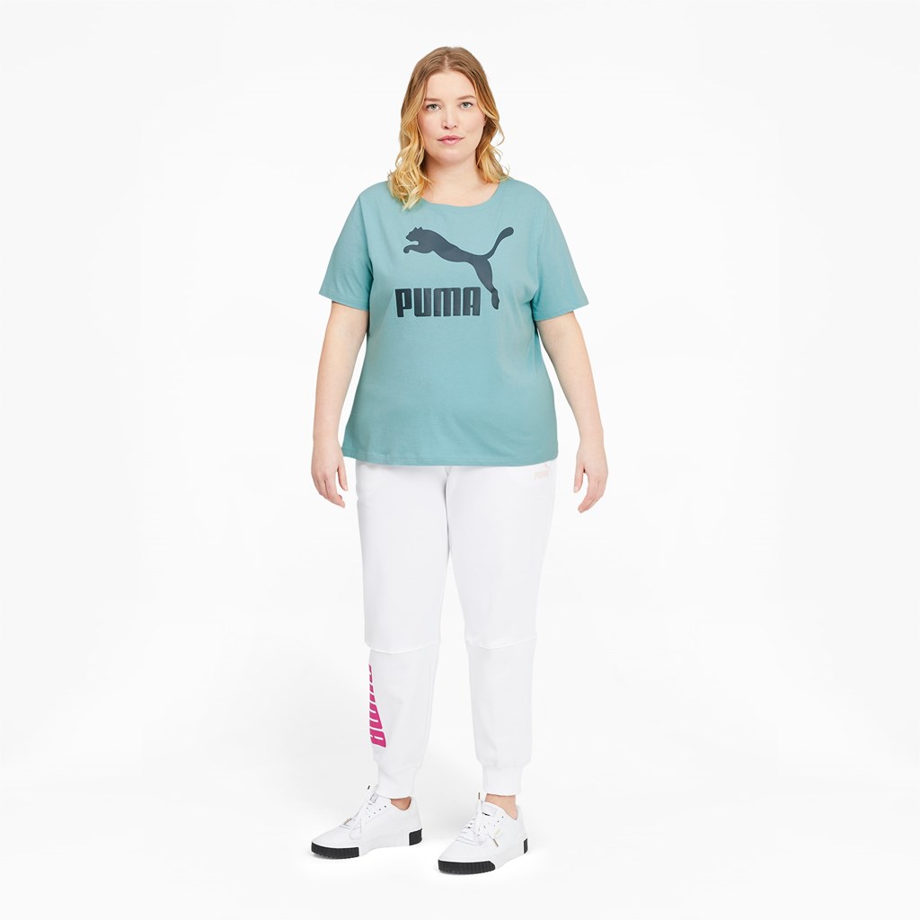 Puma Classics Logo PL Løpe Tskjorte Dame Porcelain | 429KUYTHR