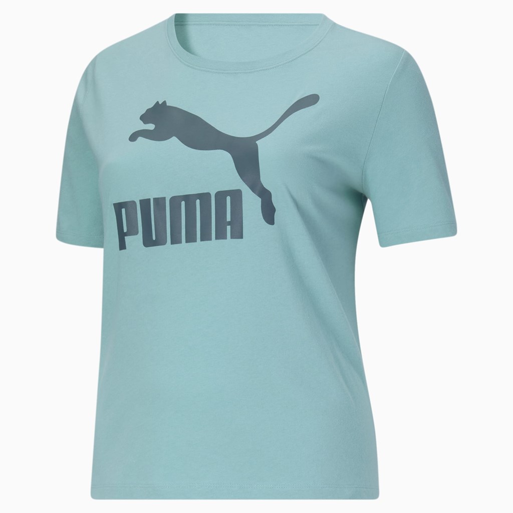 Puma Classics Logo PL Løpe Tskjorte Dame Porcelain | 429KUYTHR