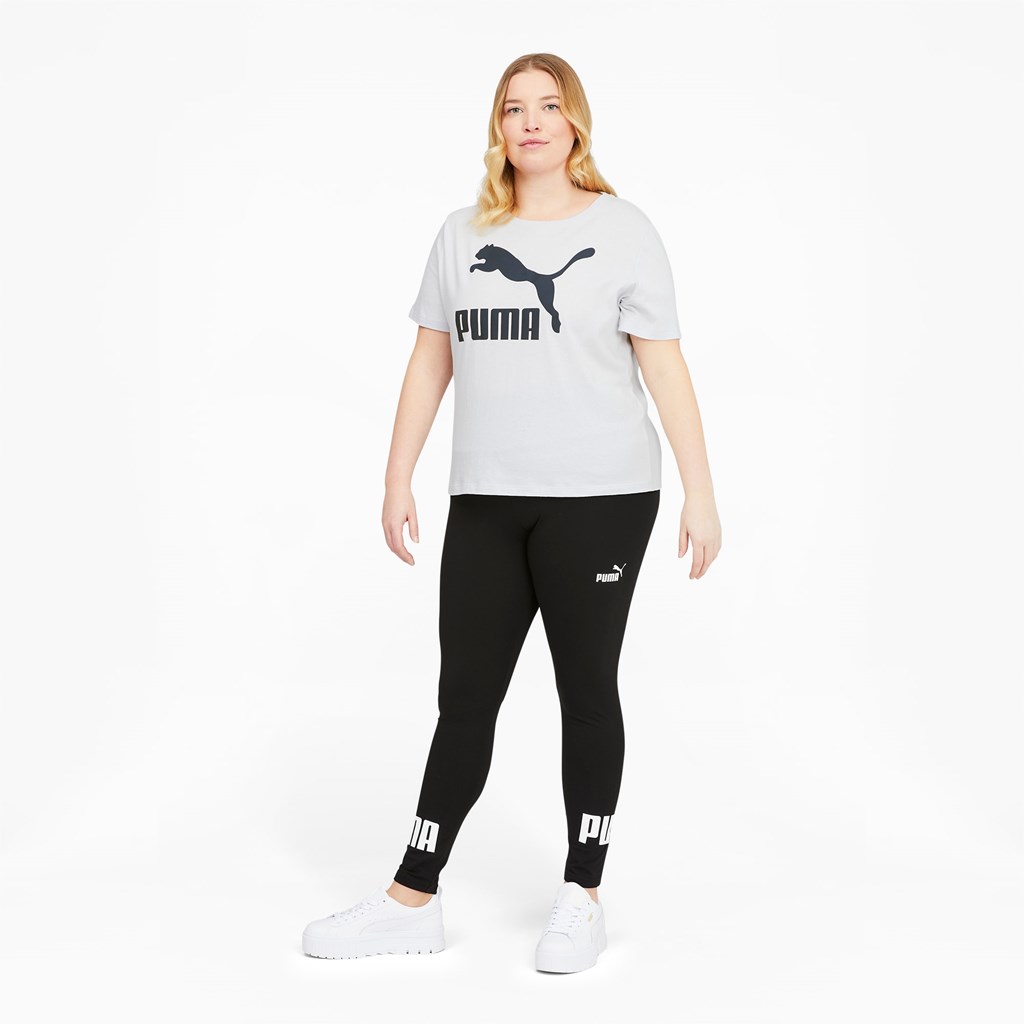 Puma Classics Logo PL Løpe Tskjorte Dame Arctic Ice | 589ETRGKS