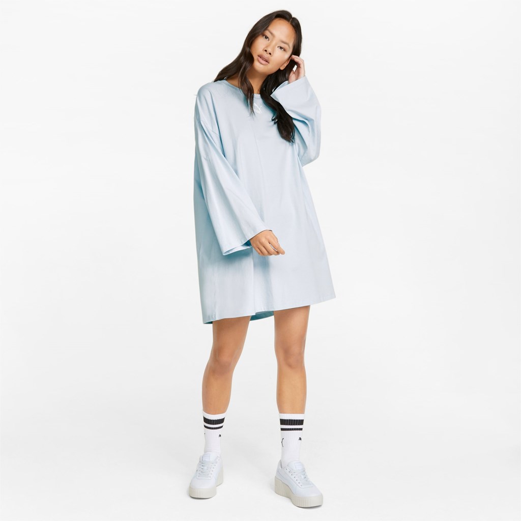 Puma Classics Long Sleeve Tee Kjoler Dame Arctic Ice | 734AIDBXN