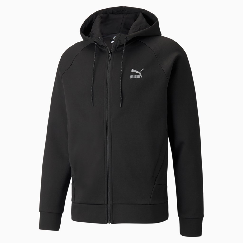 Puma Classics Tech Full-Zip Hettegensere Herre Svarte | 072PYKISA