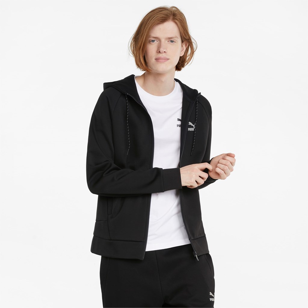 Puma Classics Tech Full-Zip Hettegensere Herre Svarte | 072PYKISA