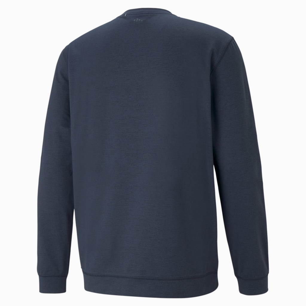 Puma Cloudspun Crewneck Sweatshirt Herre Marineblå | OV7059162