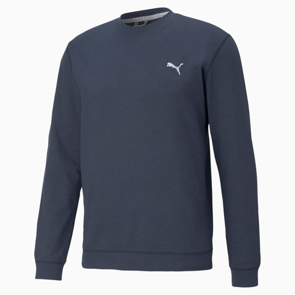 Puma Cloudspun Crewneck Sweatshirt Herre Marineblå | OV7059162