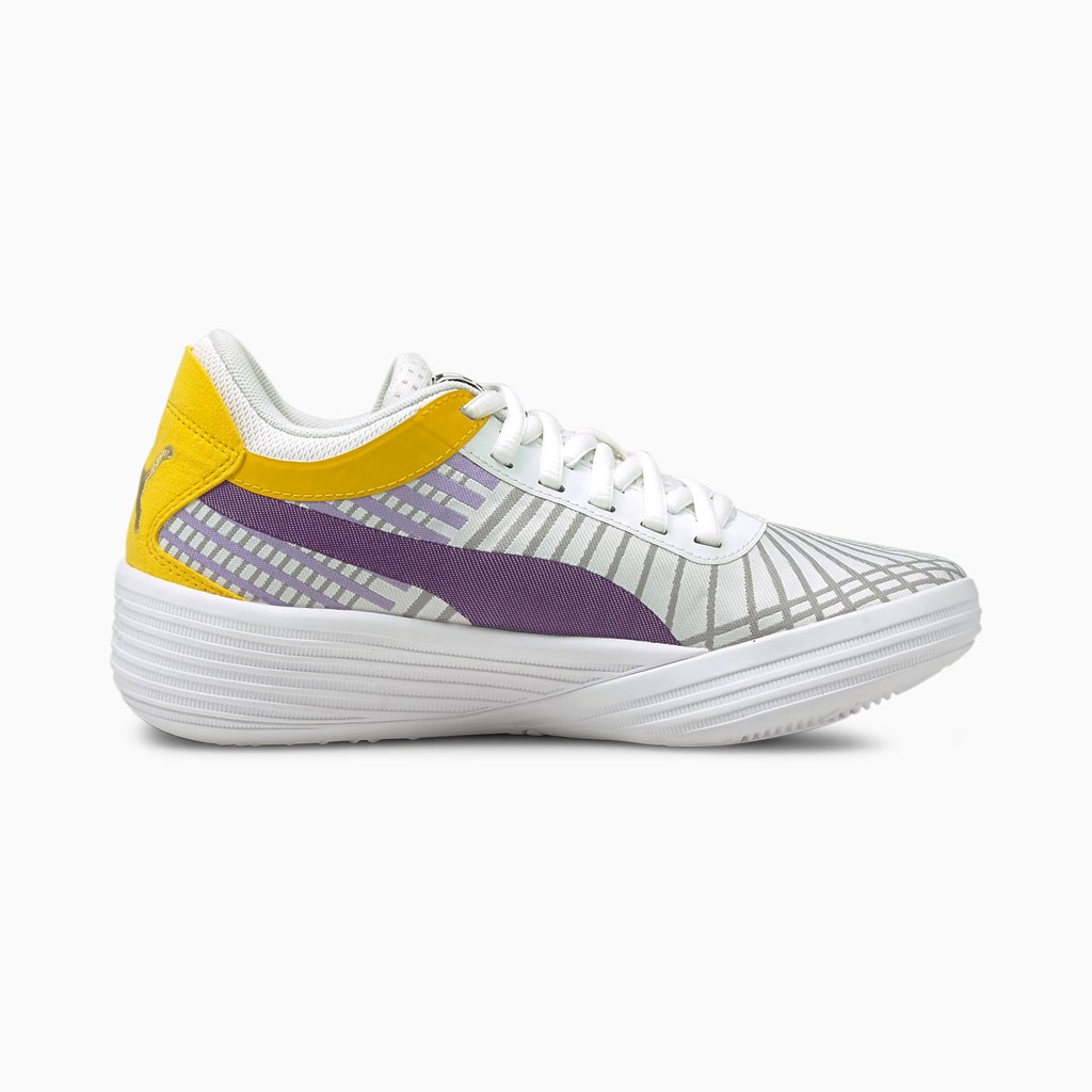 Puma Clyde All-Pro JR Basketsko Gutt Gul Hvite | 632ASPMHR