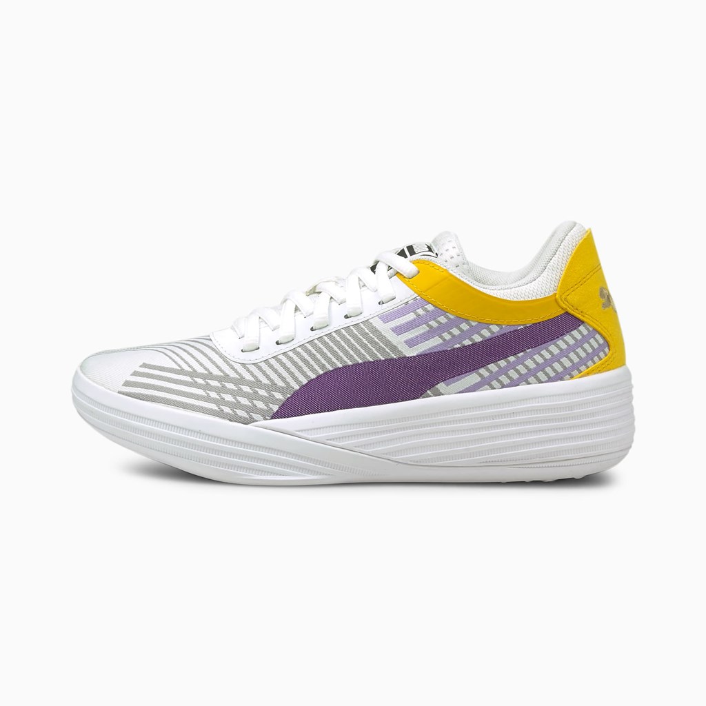 Puma Clyde All-Pro JR Basketsko Gutt Gul Hvite | 632ASPMHR