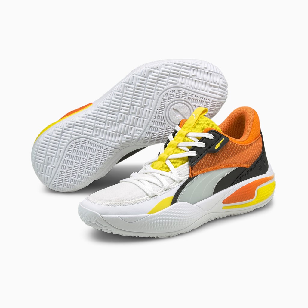 Puma Court Rider Court Crush Street Basketsko Herre Hvite | 704VGQJSB