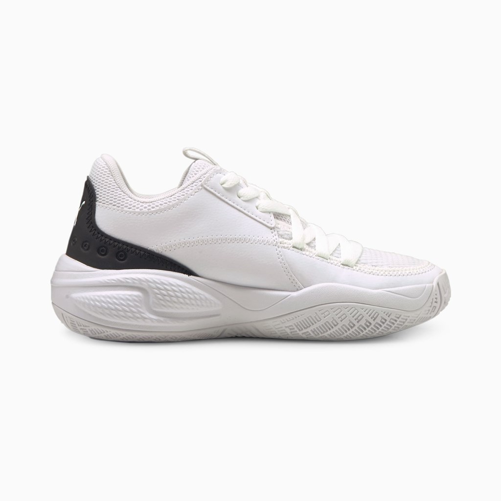 Puma Court Rider I Basketball Jr Basketsko Jente Hvite Svarte | 807CMNWBT