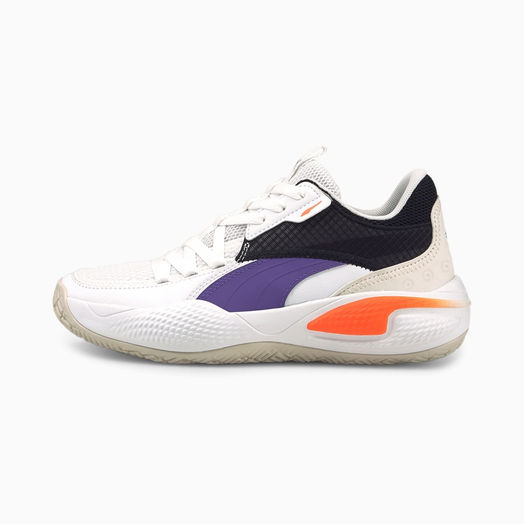 Puma Court Rider I Basketball Jr Basketsko Jente Hvite | 845POEBKF