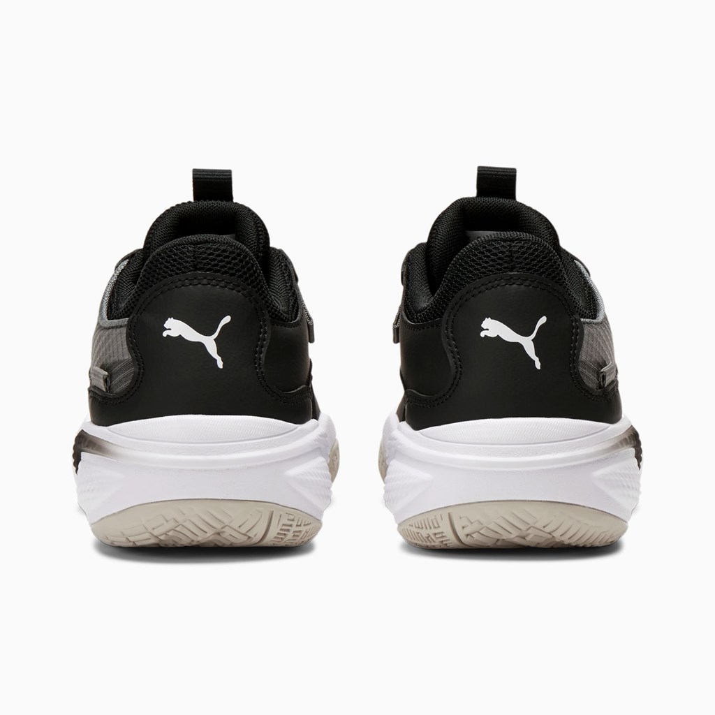 Puma Court Rider JR Basketsko Jente Svarte Hvite | 647JDNETL