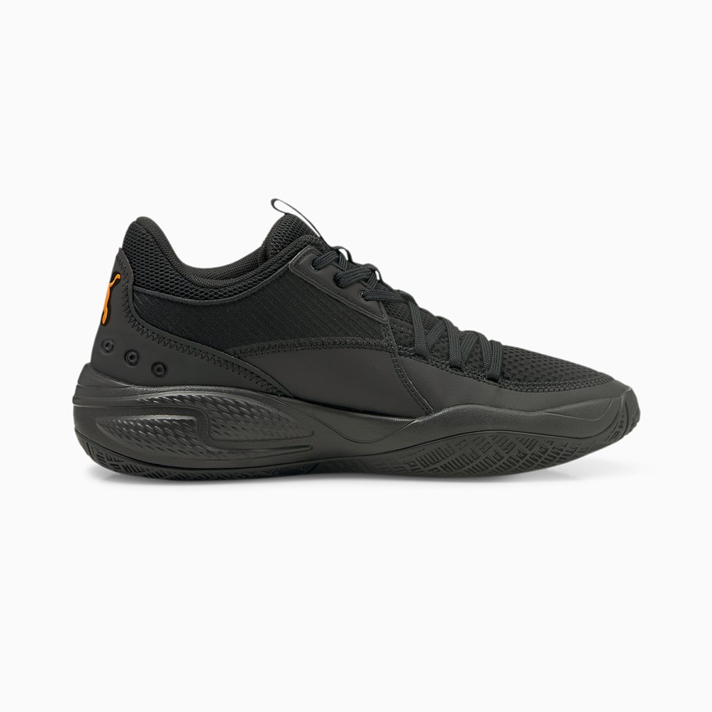 Puma Court Rider Pop Basketsko Dame Svarte Oransje | 654AOSPFI