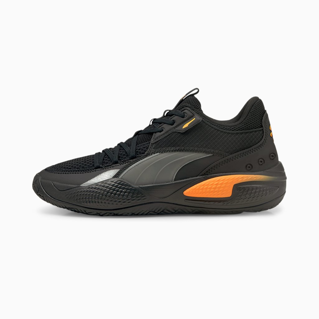 Puma Court Rider Pop Basketsko Dame Svarte Oransje | 654AOSPFI