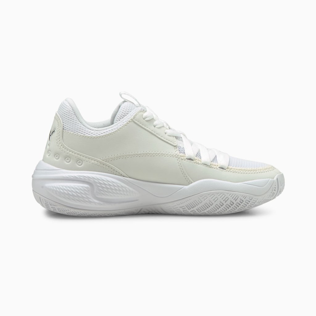 Puma Court Rider Summer Days JR Basketsko Gutt Hvite Rosa | 527VOLWSZ