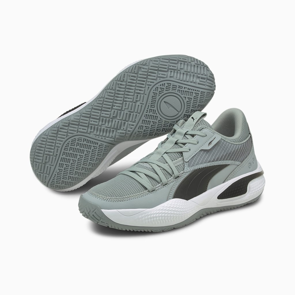 Puma Court Rider Team Basketsko Dame Svarte | 216UNFTWA