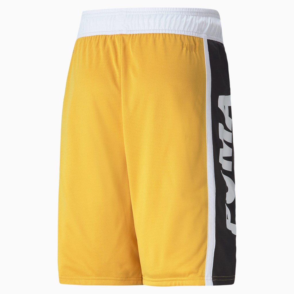 Puma Curl Basketball Shorts Herre Gul | MZ5018937