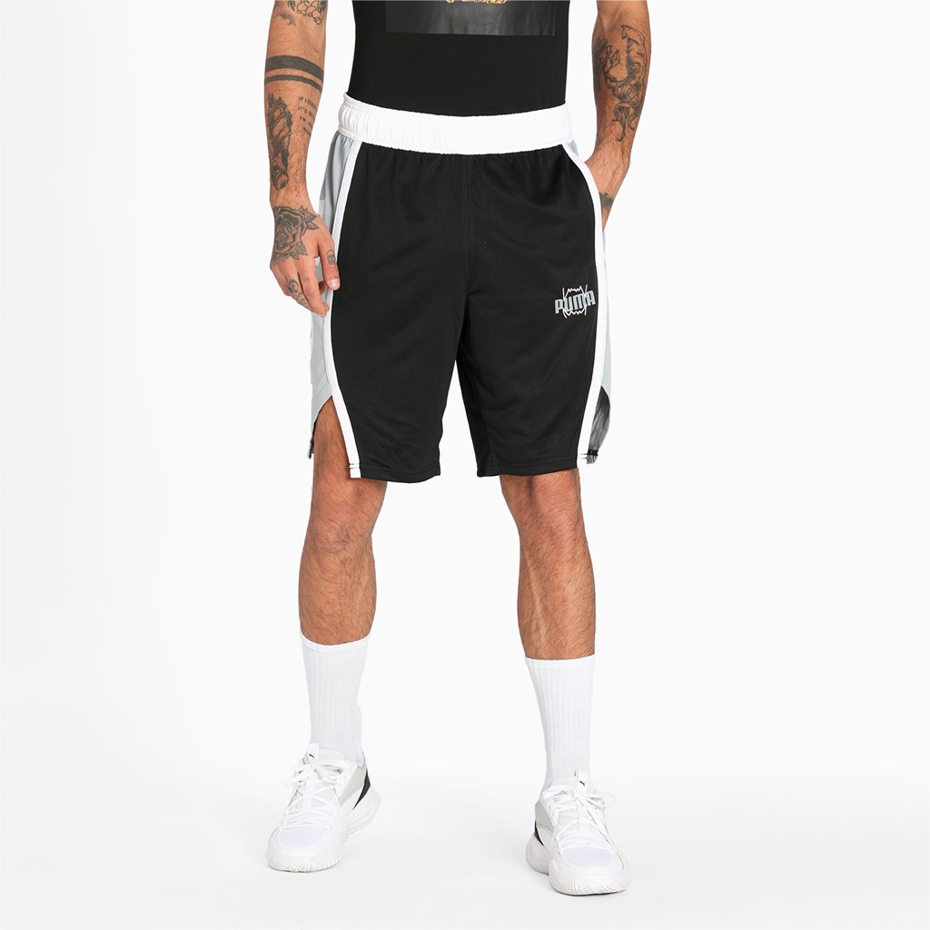 Puma Curl Basketball Shorts Herre Svarte | IT1956384