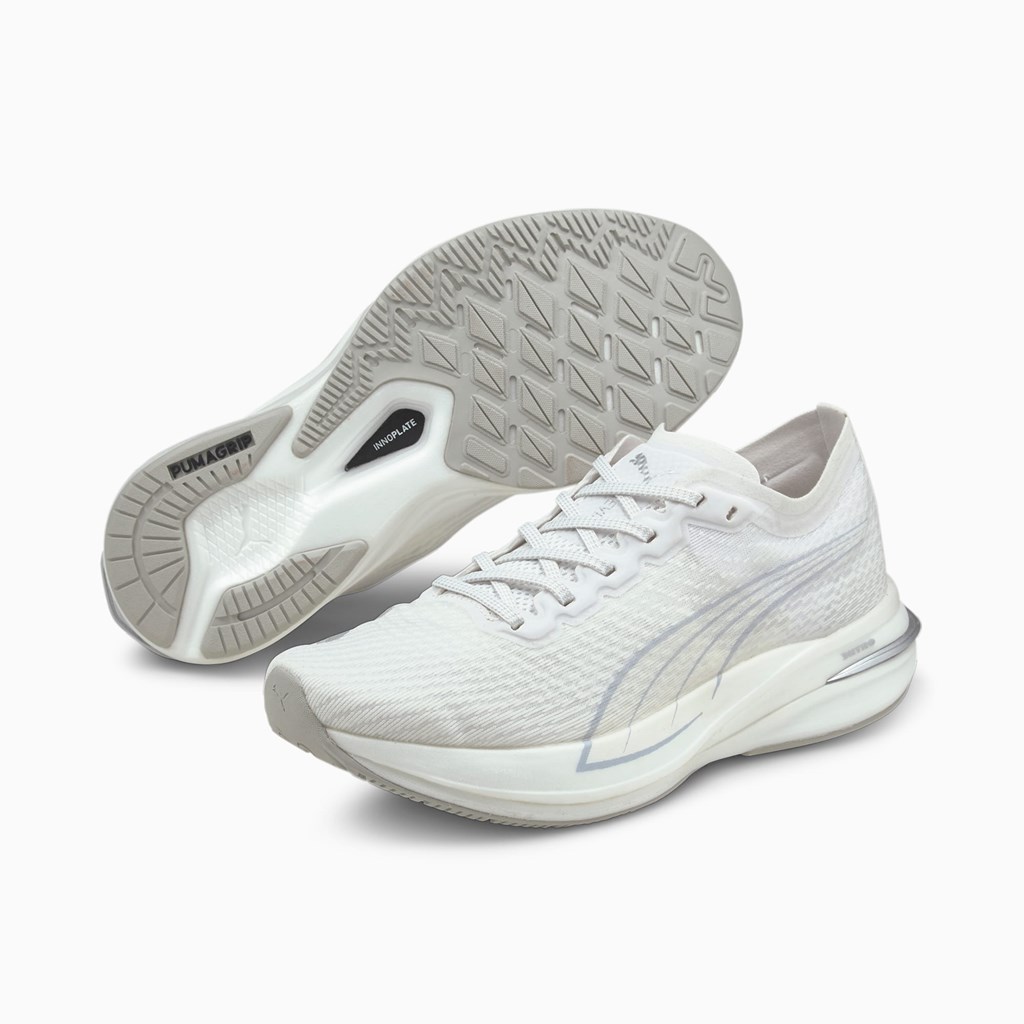 Puma Deviate NITRO COOLadapt Løpesko Dame Hvite | 253POUNXJ