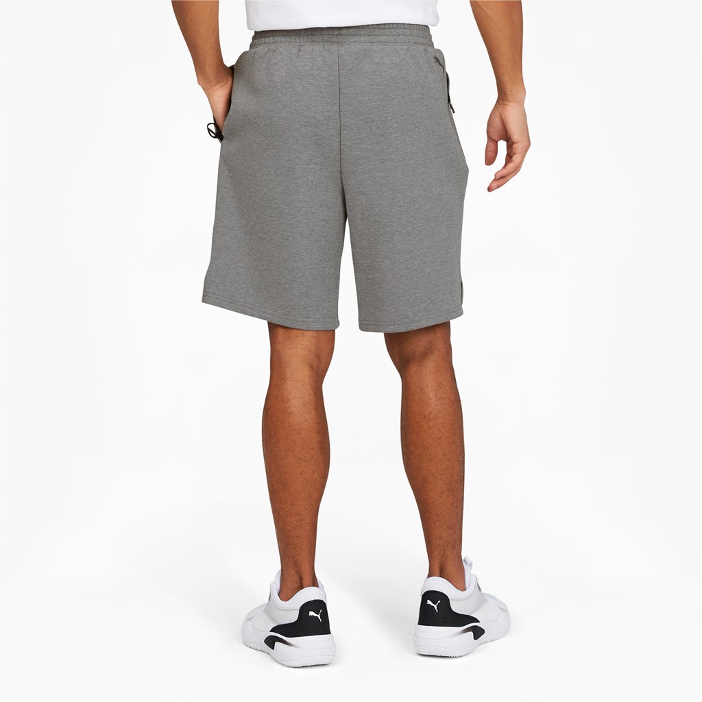 Puma Dime Basketball Shorts Herre Medium Gray Heather / Medium Gray Heather | ZL8746591