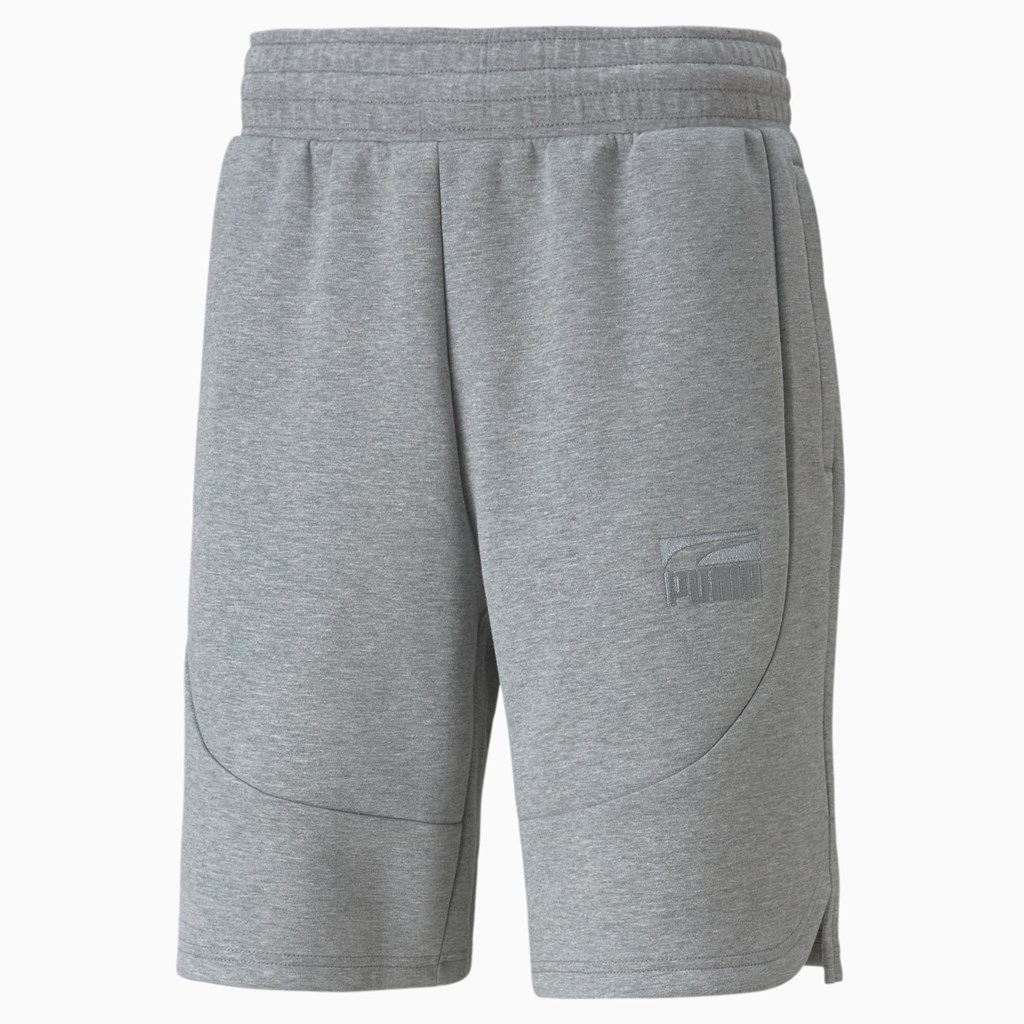 Puma Dime Basketball Shorts Herre Medium Gray Heather / Medium Gray Heather | ZL8746591