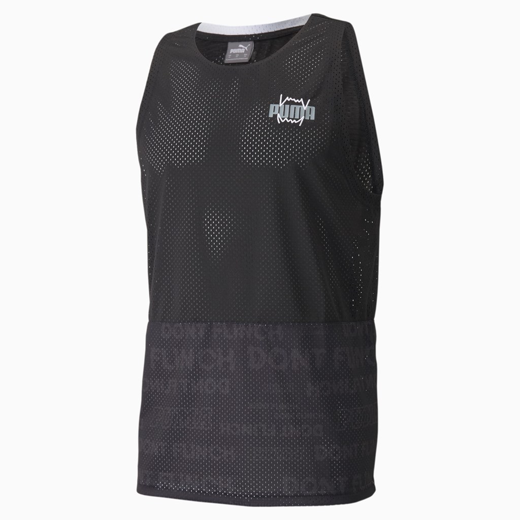 Puma Don't Sweat It Basketball Singlet Herre Svarte | TM9206837