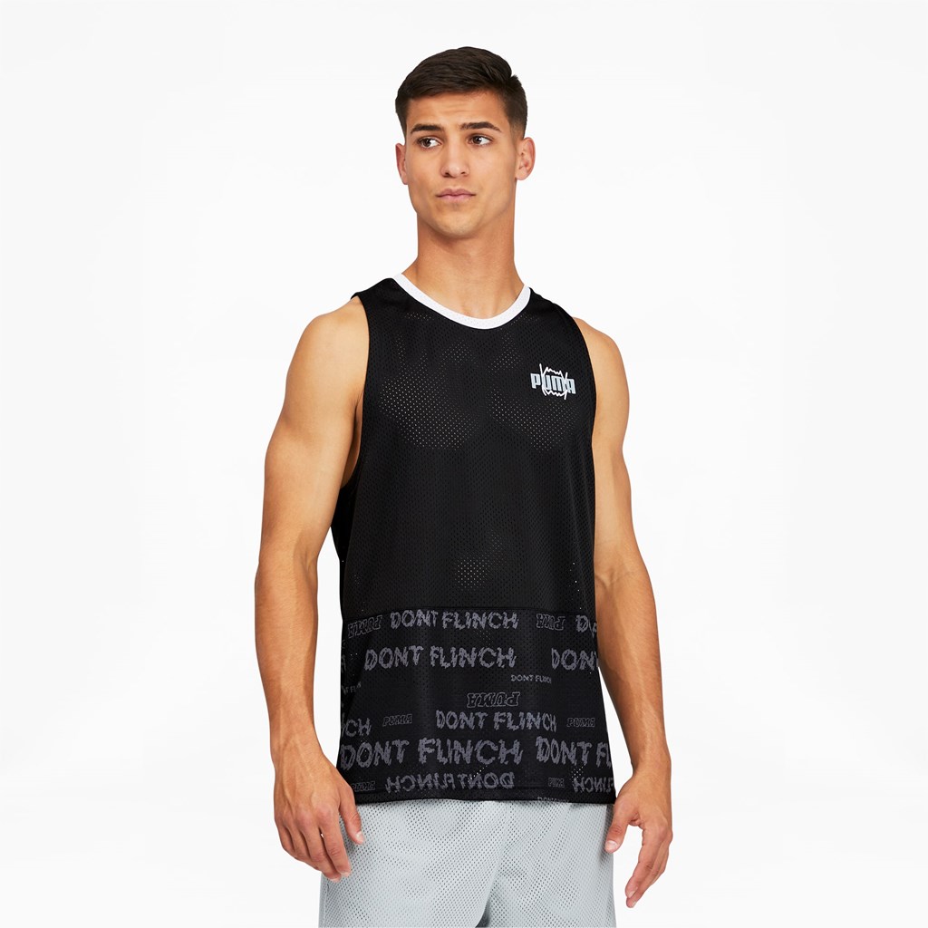 Puma Don't Sweat It Basketball Singlet Herre Svarte | TM9206837