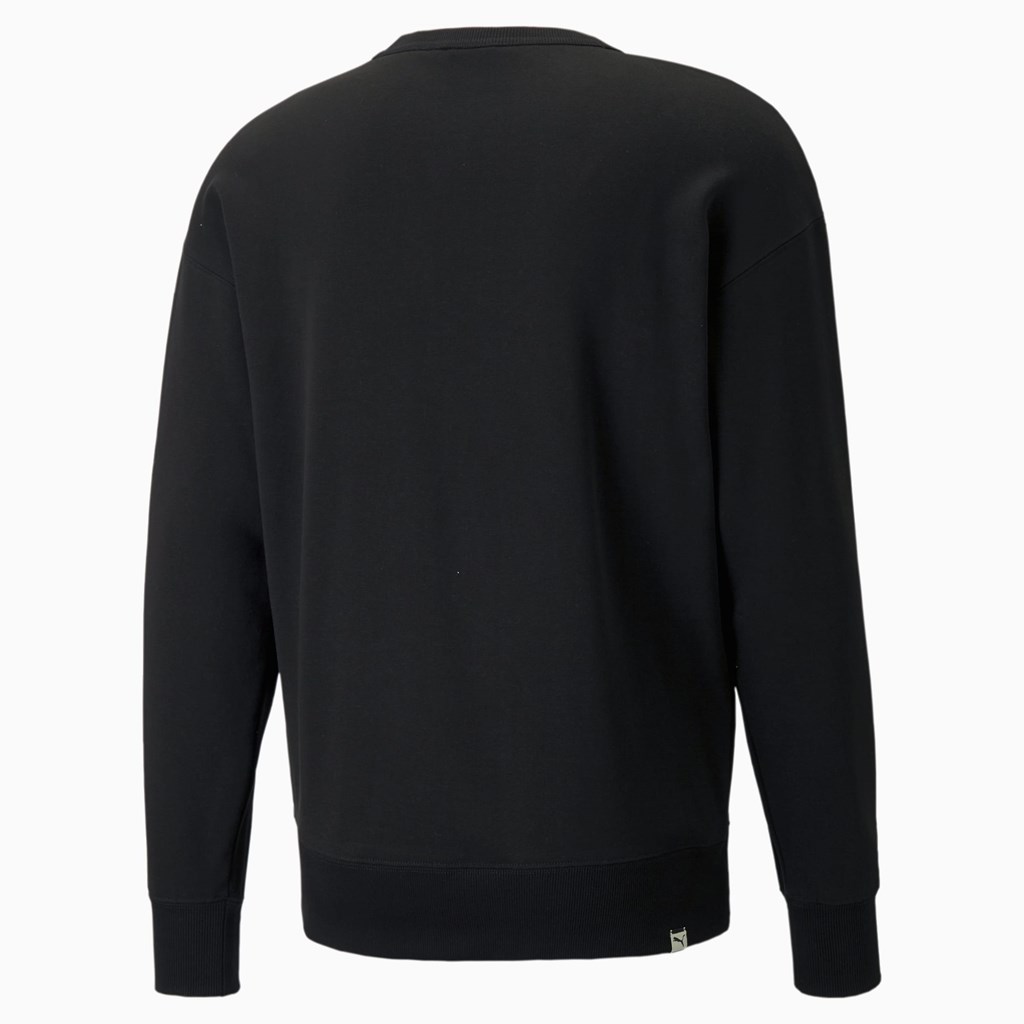 Puma Downtown Crew Neck Sweatshirt Herre Svarte | AN4215986