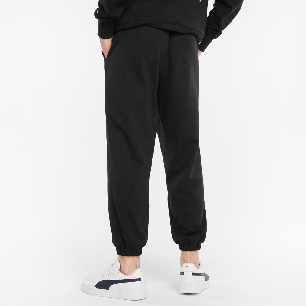 Puma Downtown French Terry Sweatpants Herre Svarte | EW5947681