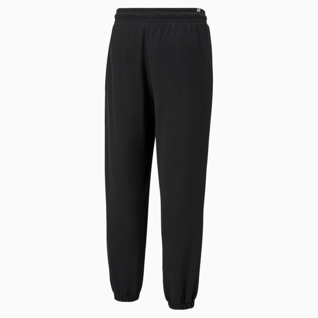 Puma Downtown French Terry Sweatpants Herre Svarte | EW5947681