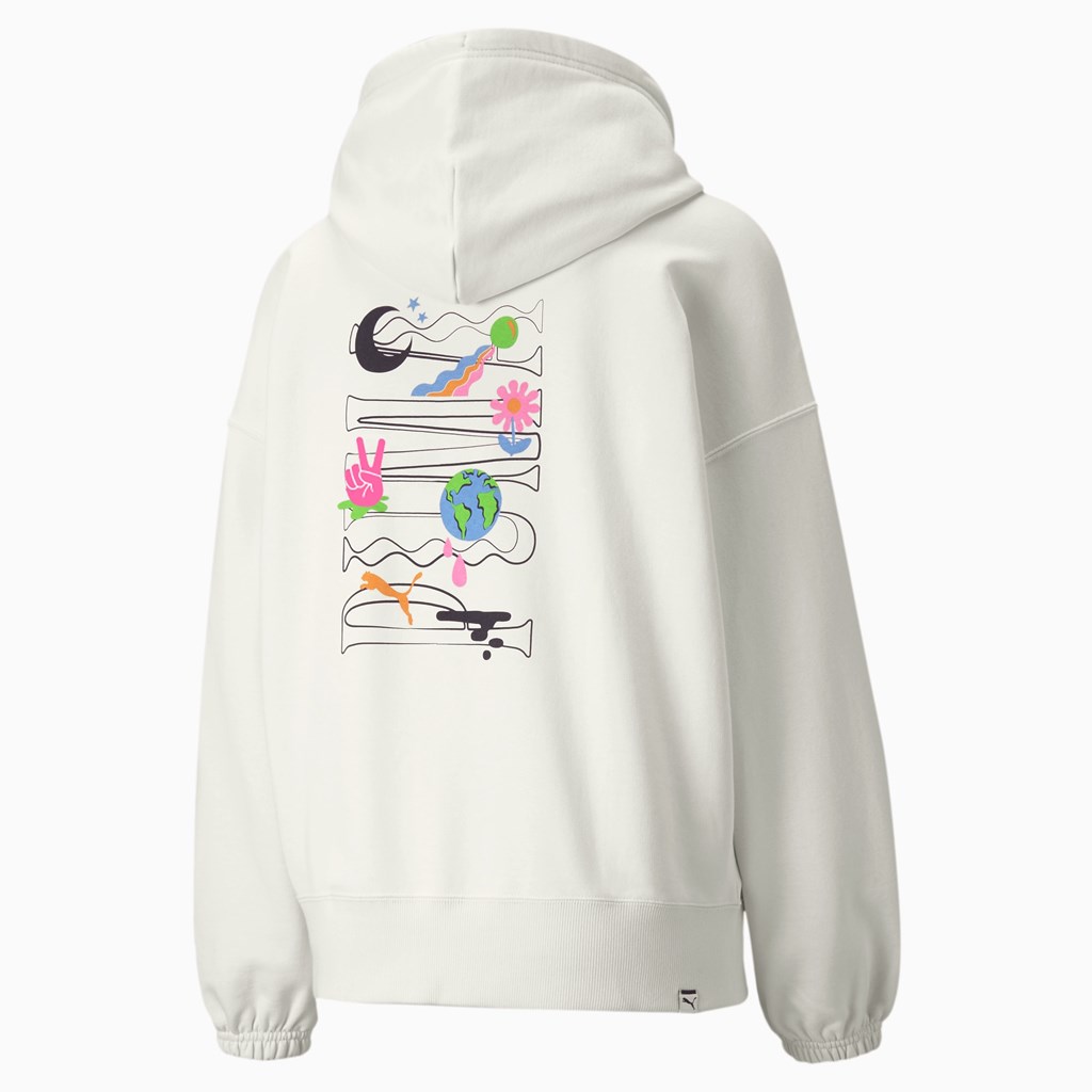 Puma Downtown Graphic Hettegensere Dame Ivory Glow | 159CIWFDJ