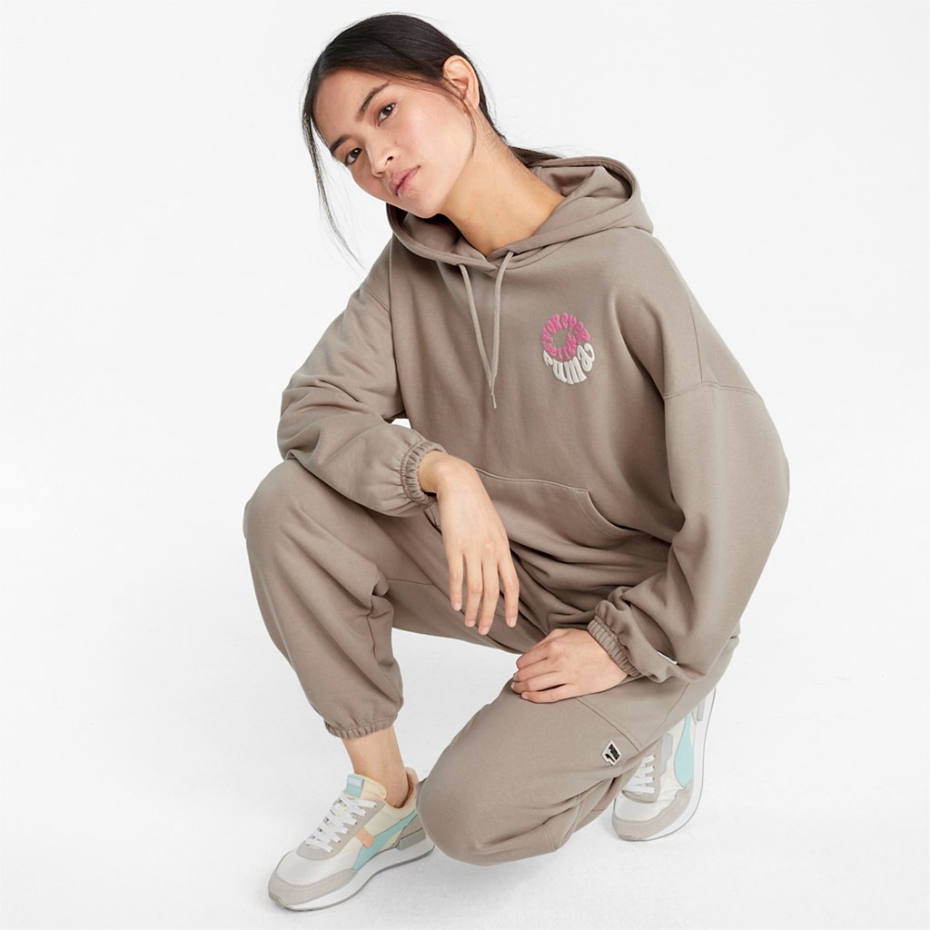 Puma Downtown Graphic Hettegensere Dame Grønn | 534DWUFRY