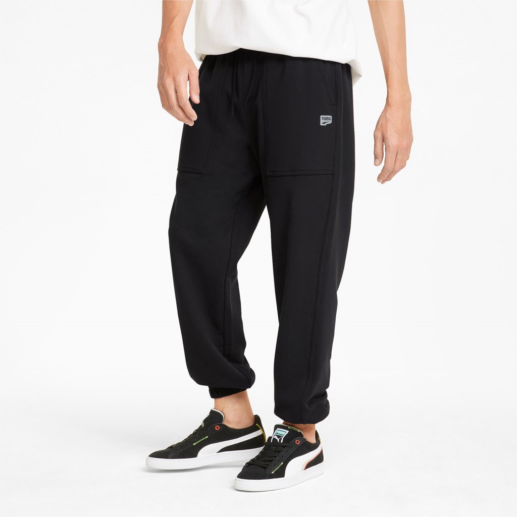 Puma Downtown Sweatpants Herre Svarte | QG3290458