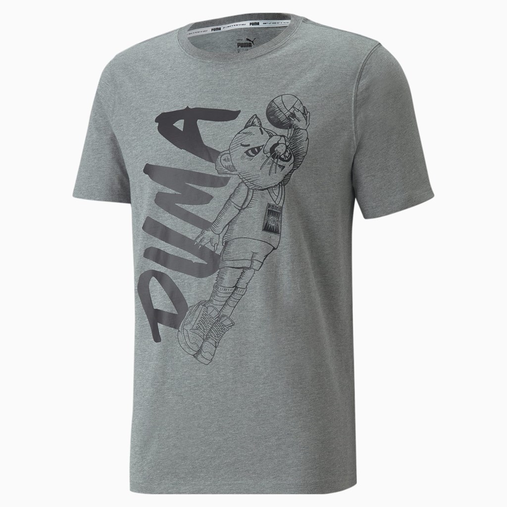 Puma Dylan Kort Sleeve Basketball Løpe Tskjorte Herre Svarte | 098SUVRGJ