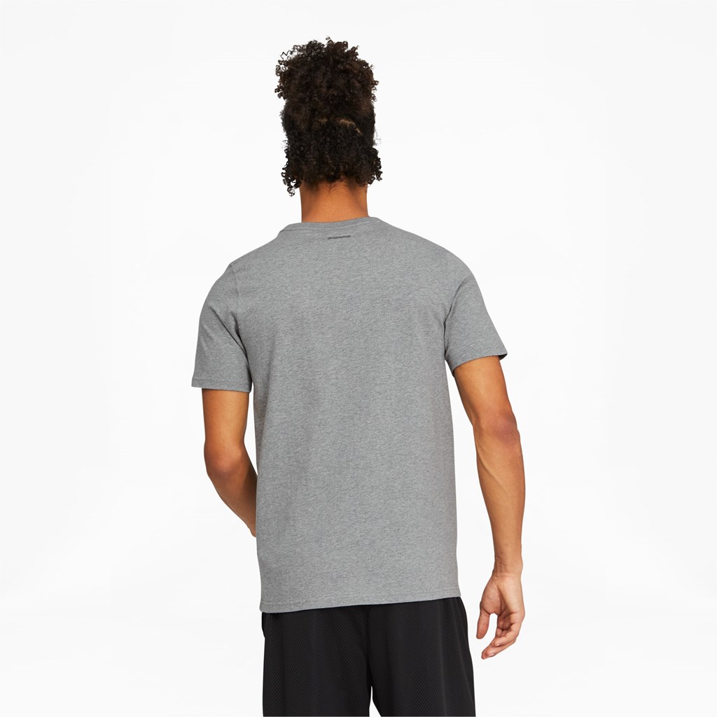 Puma Dylan Kort Sleeve Basketball Løpe Tskjorte Herre Medium Gray Heather | 406GABWYH