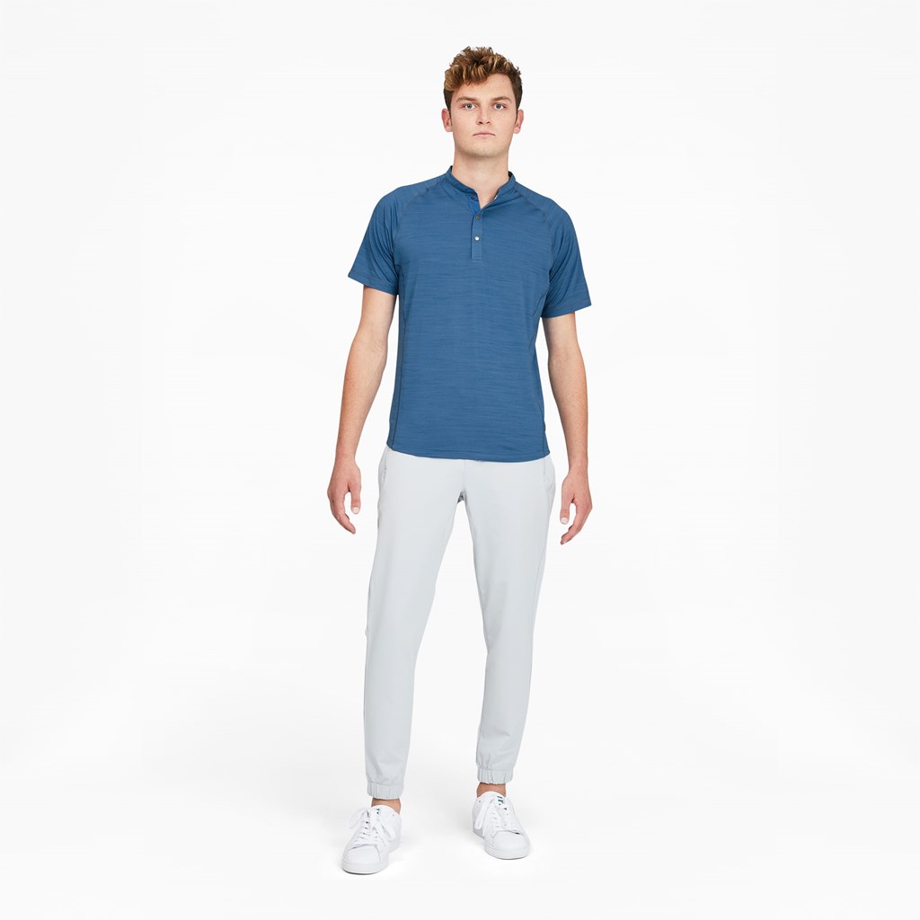 Puma EGW CLOUDSPUN Mat Henley Skjorte Herre Blå | 275YEINBQ